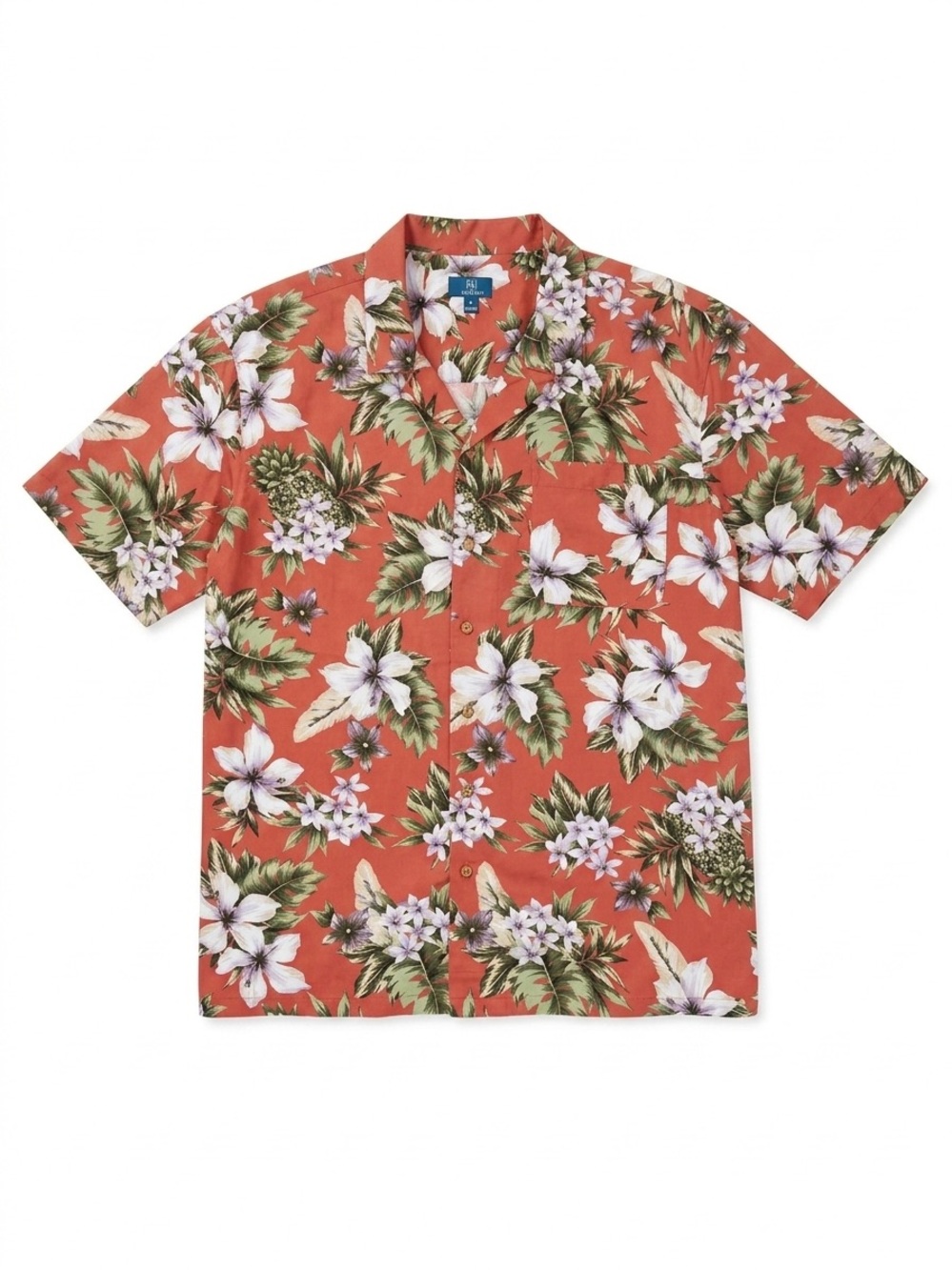 George Coral Floral Short-Sleeve Button-Down Camp Shirt